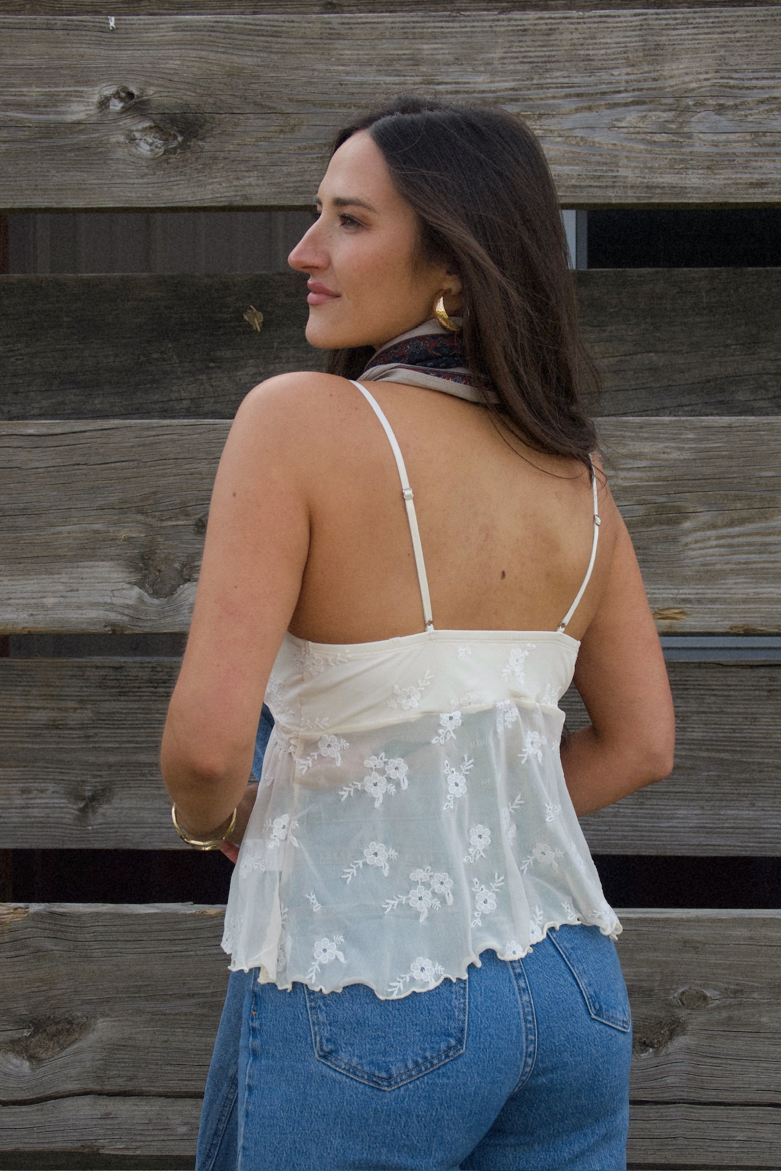Demi Floral Mesh Tank