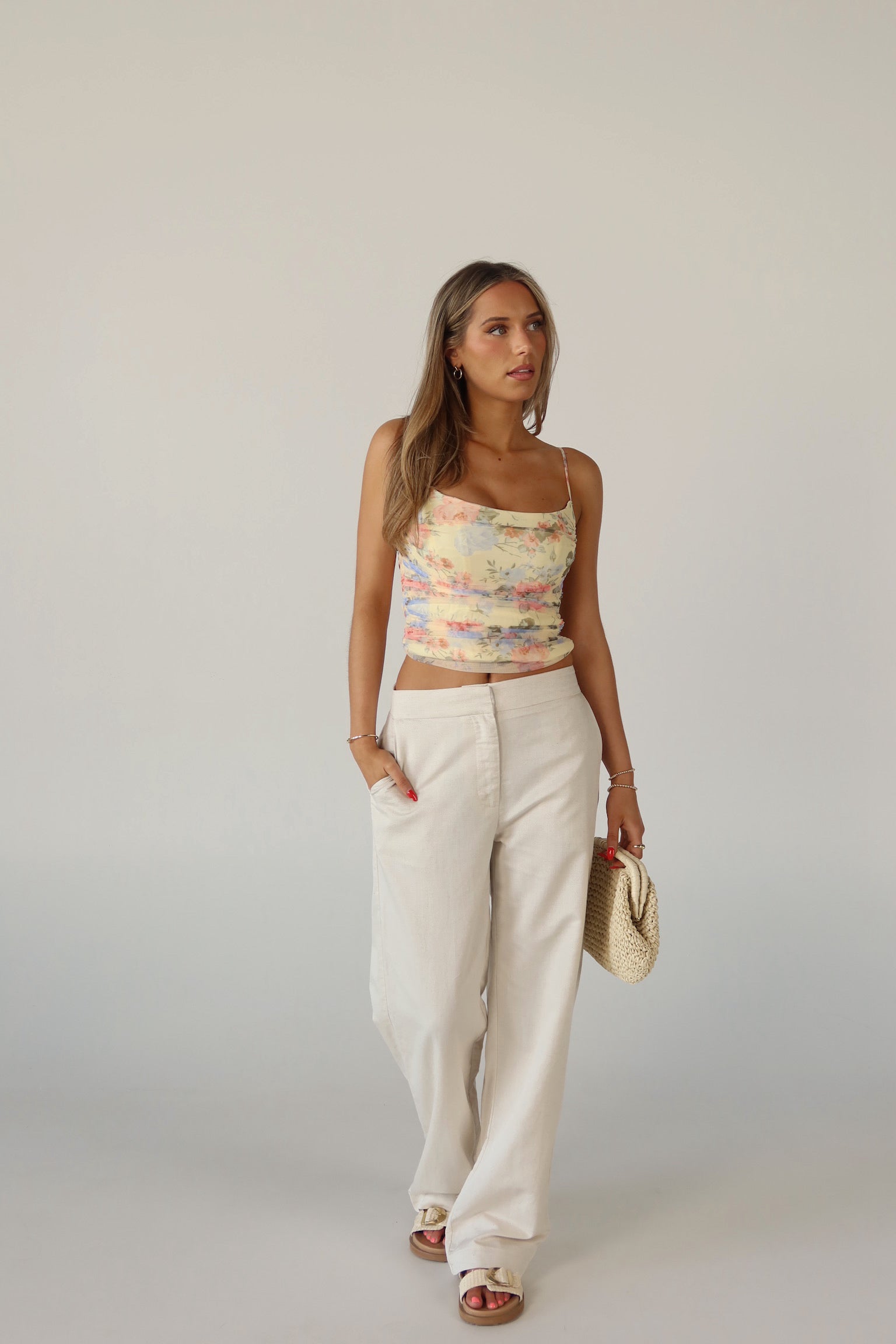Felicity Floral Ruched Top