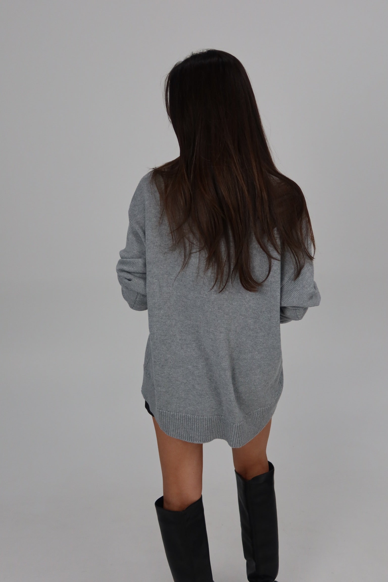 Poplin Collar Oversized Sweater