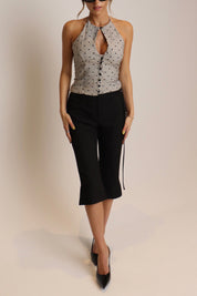 Riley Black Belted Capri