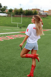 University Of Nebraska Boyfriend Jersey In White