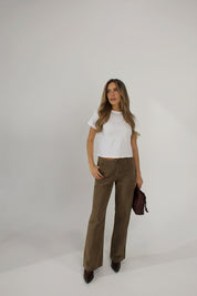 Nia Drawstring Jean In Brown