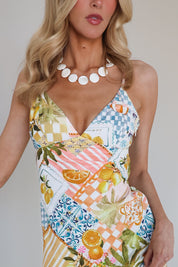 Paloma Printed Linen Midi Dress