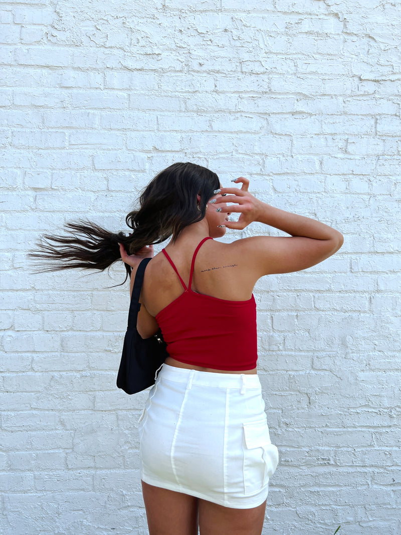 Huskers Red Crop Top