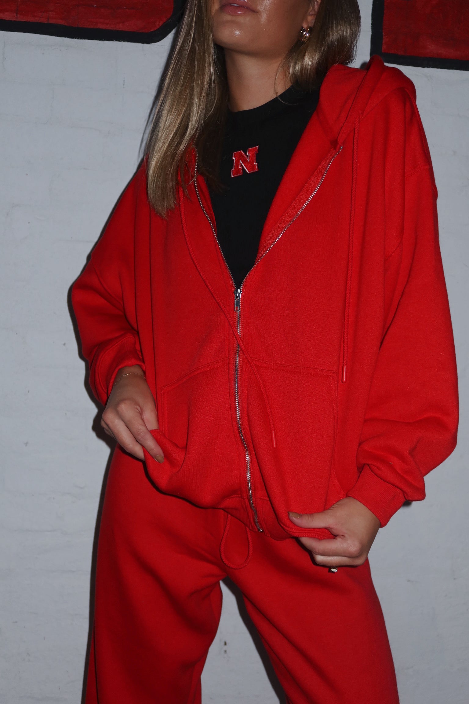 Red Game Day Zip Up Jacket