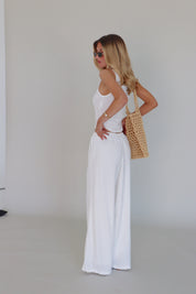 Inez Linen Pant in Ivory