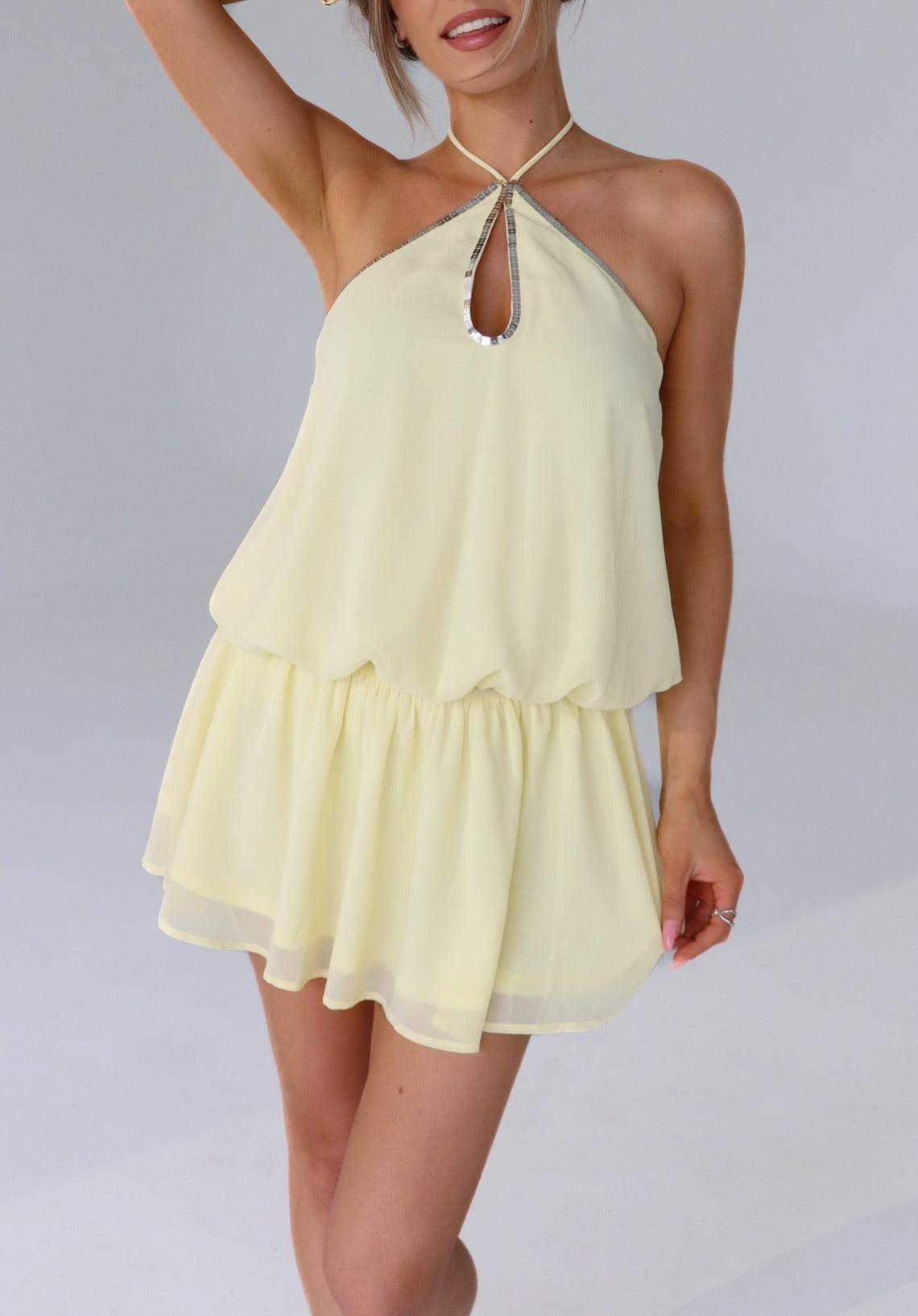 Sabrina Halter Mini Dress