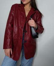 Gianna Boxy Pleather Blazer