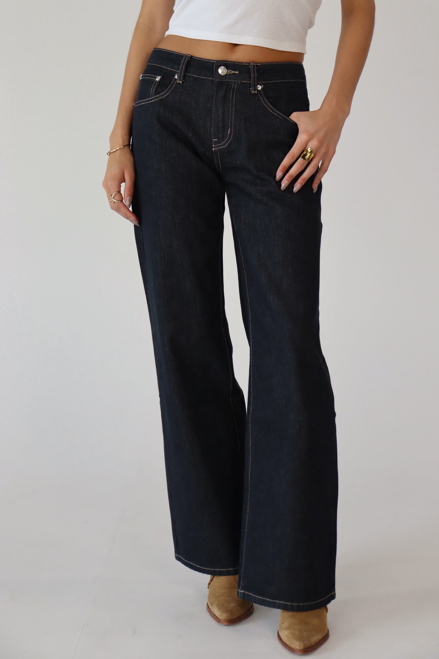 Alix Dark Wash Straight Leg Denim