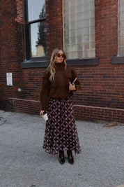 Presley Plaid Chiffon Maxi Skirt