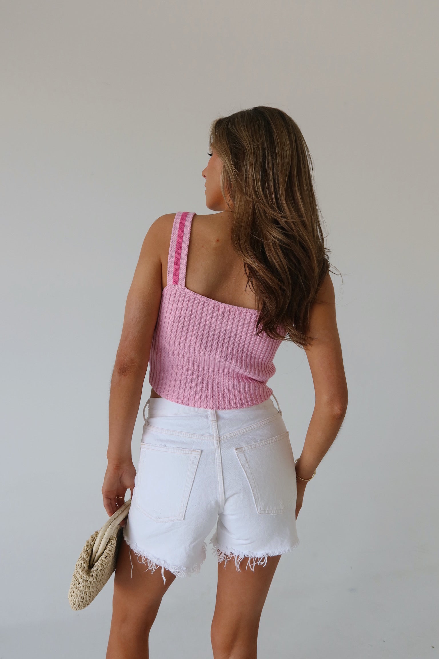 Soft Pink Crochet Tank Top