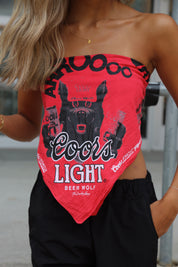 Coors Red Bandana Top