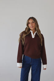 Alexia Collared Contrast Sweater