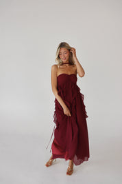 Kyra Ruffle Midi Dress