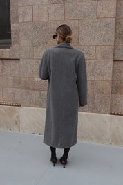 Drew Trench Coat in Grey