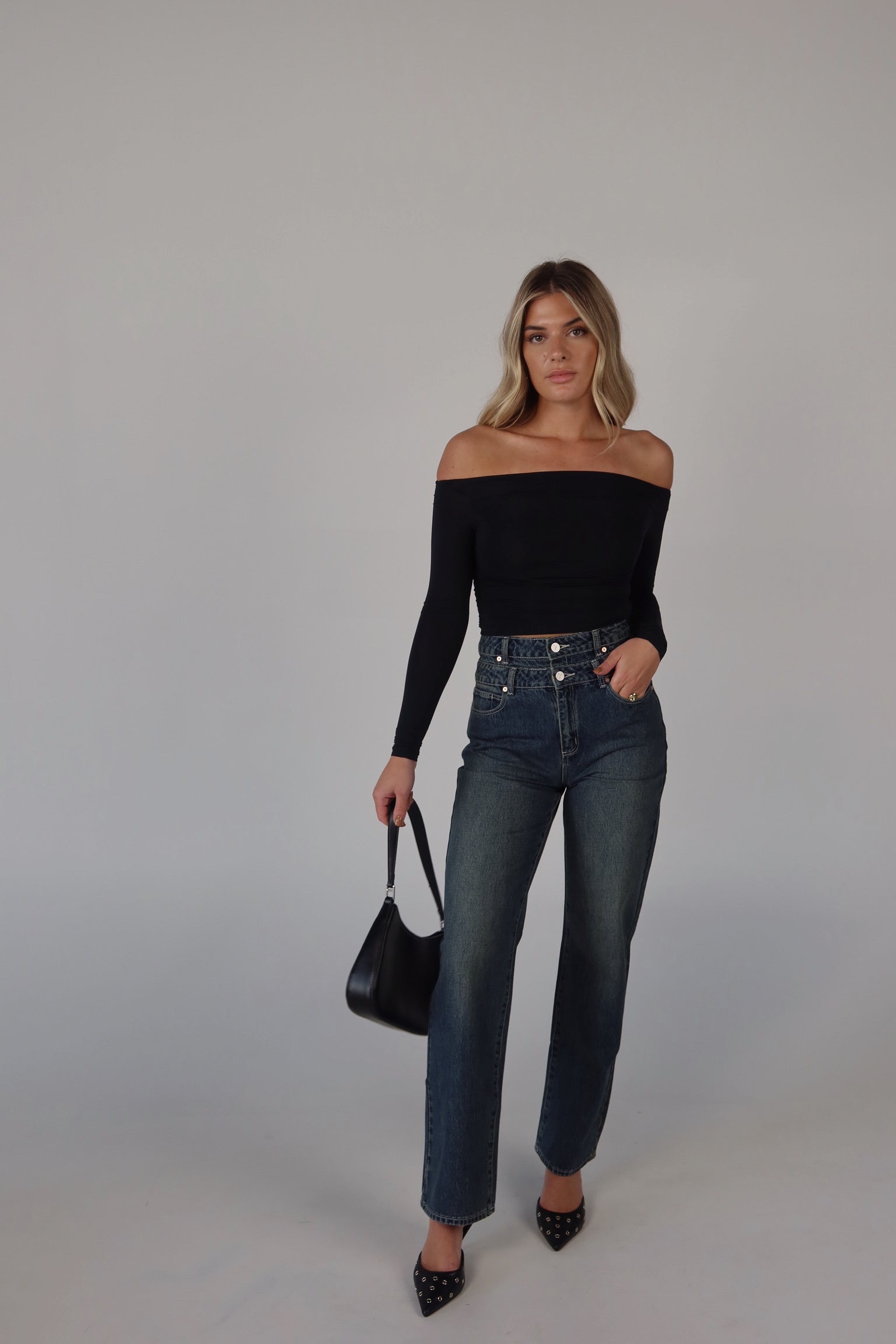 ABRAND Double Waisted Denim