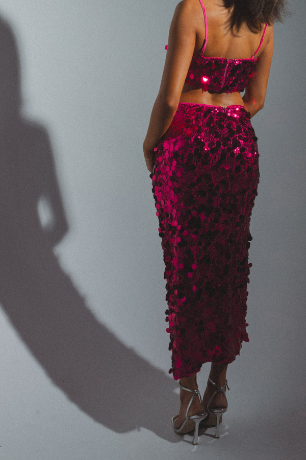 RESTOCKED :Syd Sequin Midi Skirt