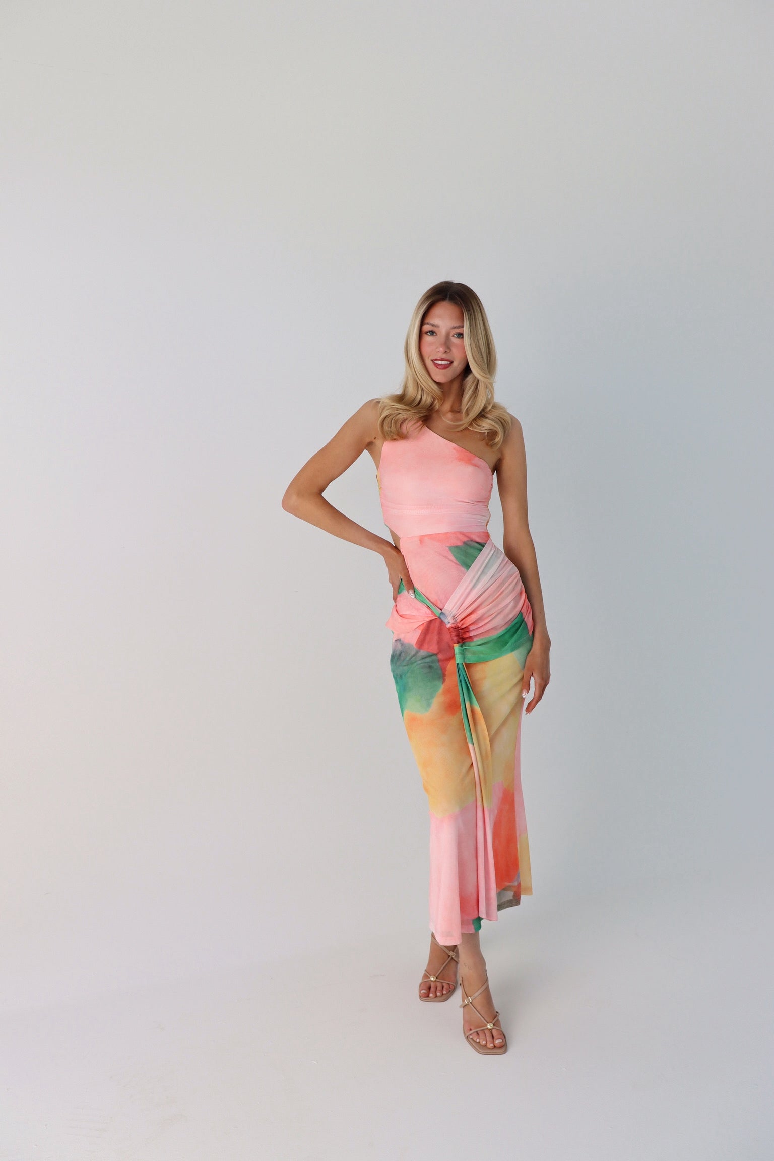 Caia Colorblock Midi Dress