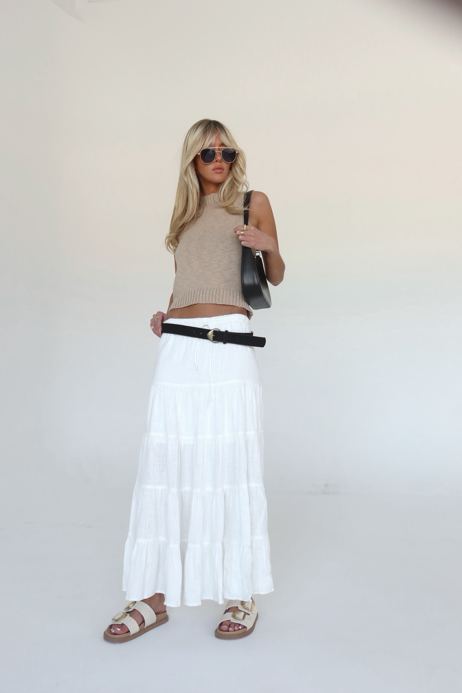 Zenna Ruffle Tiered Maxi Skirt