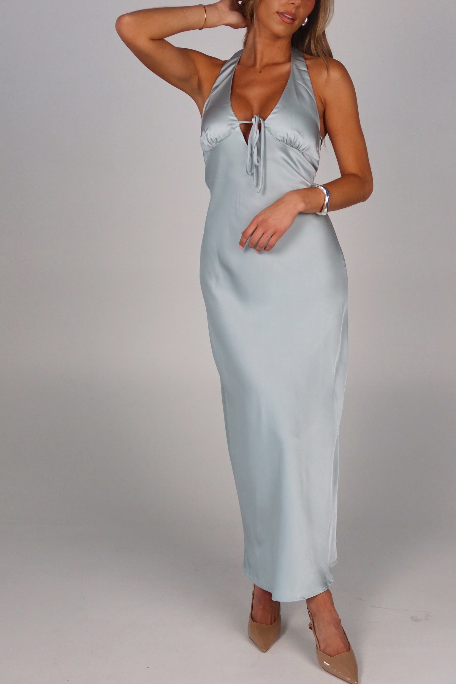 Kaytie Satin Maxi Dress