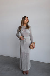 Luxe Crochet Midi Skirt