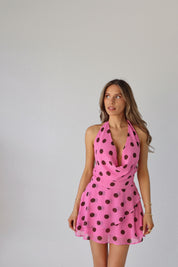 Imali Halter Cowl Mini Dress