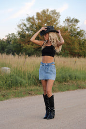 Black Cropped Tank