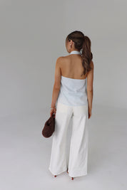 Veia Ice Blue Halter Top