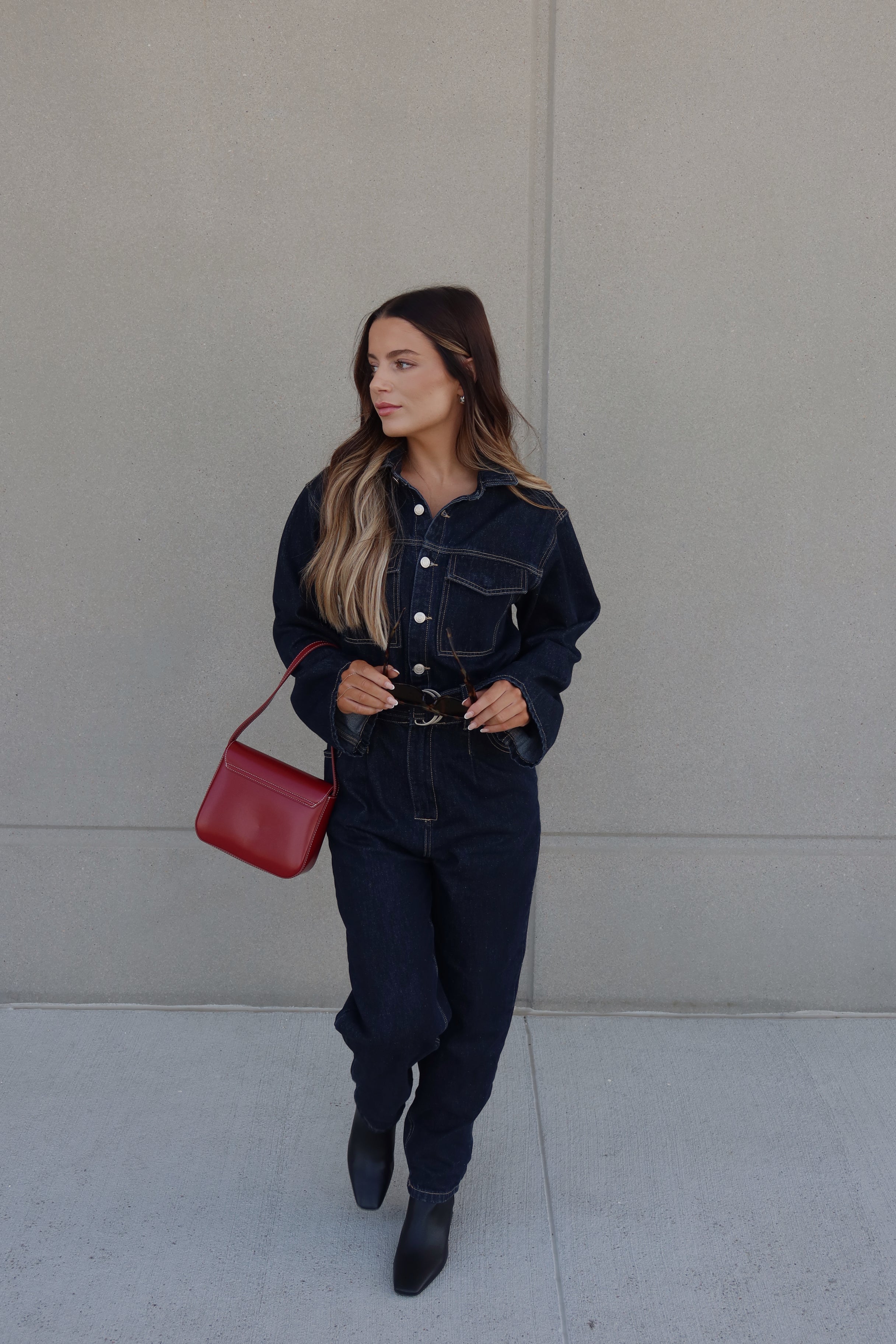 Midnight Utility Denim Jumpsuit