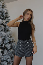 Eve Checkered Tweed Short