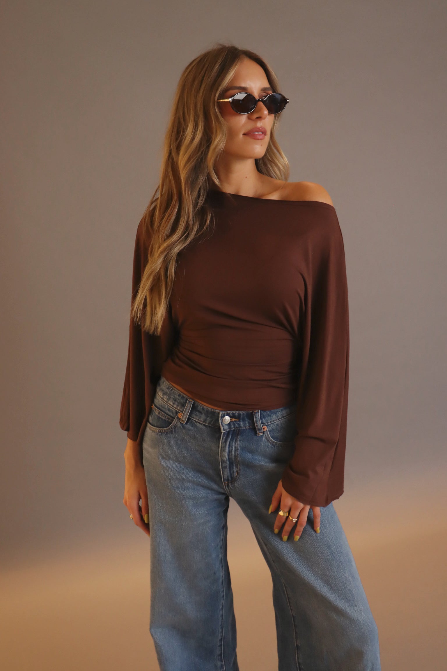 Emme Back-Tie Dolman Sleeve Top