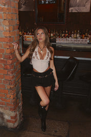 Maisie Embroidered Halter Top