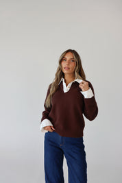 Alexia Collared Contrast Sweater