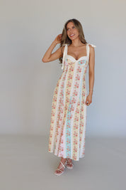 Piper linen Floral Midi Dress