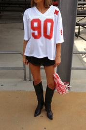 Nebraska Boyfriend Jersey In White