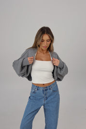 Oversized Shrug Cardigan in Grey