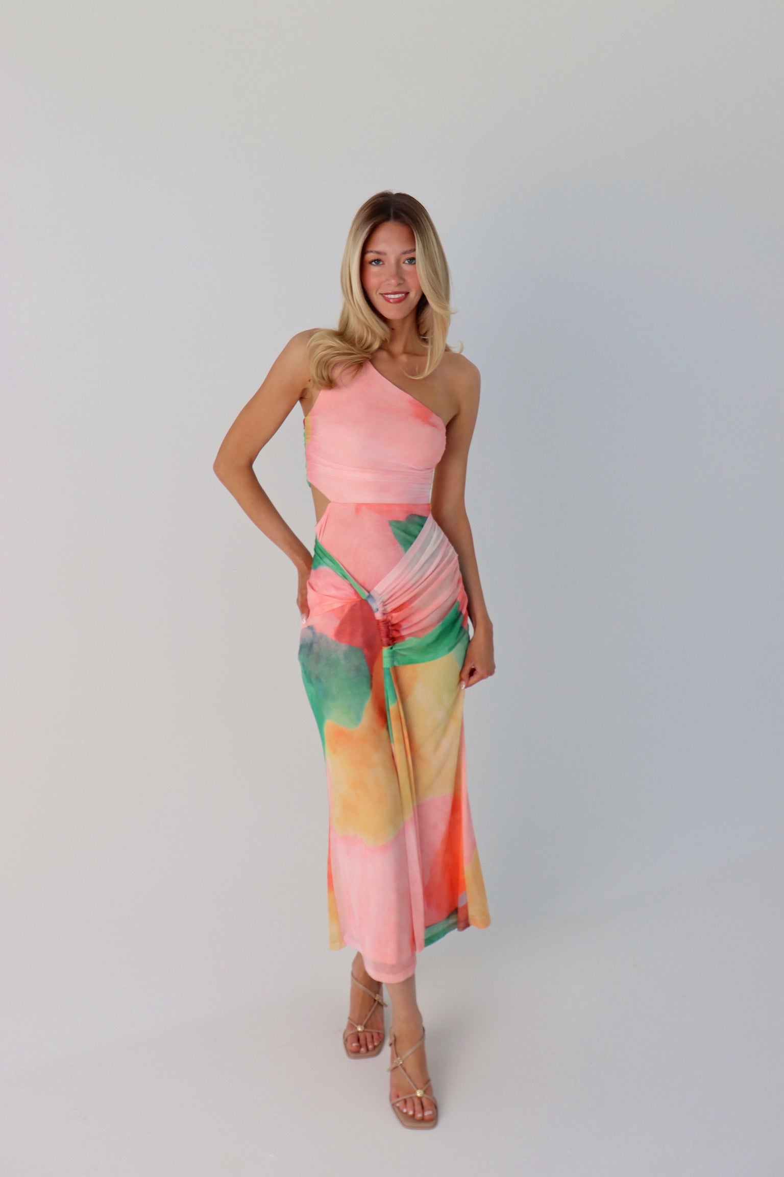 Caia Colorblock Midi Dress