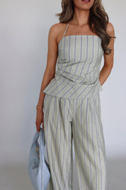 Delilah Pin Stripe Pant Set
