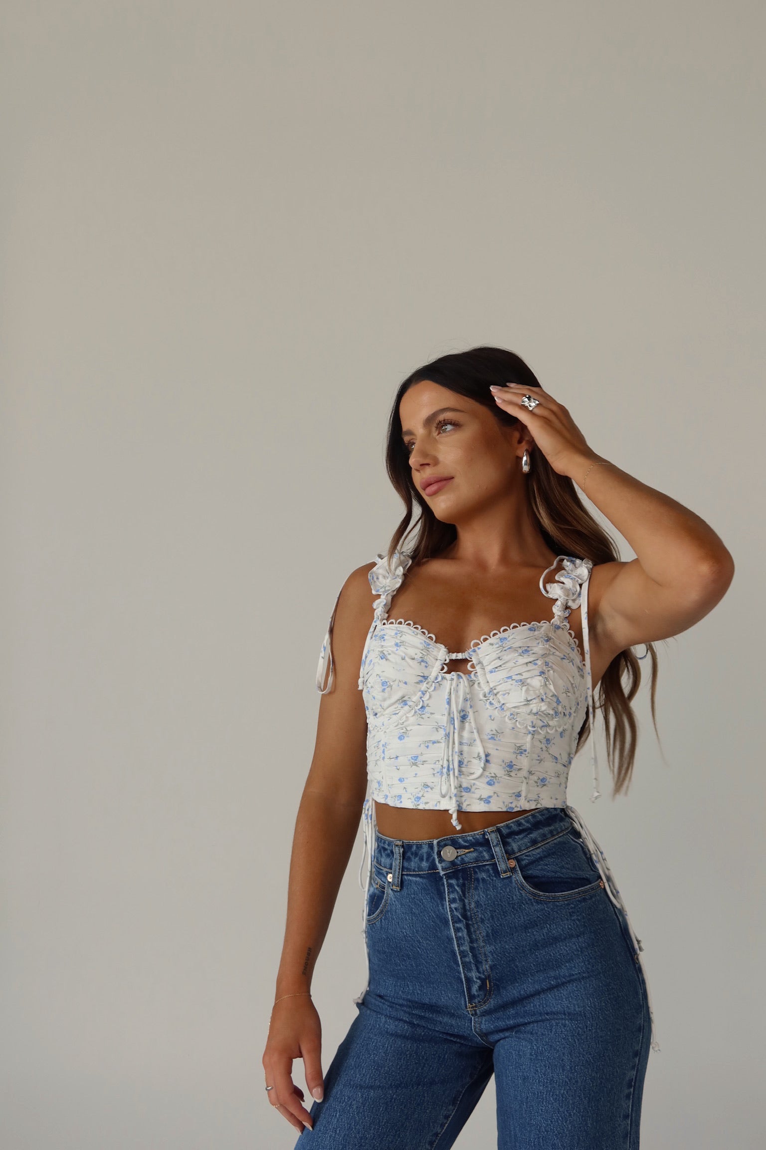 Austin Floral Bustier Top