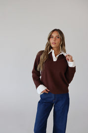 Alexia Collared Contrast Sweater
