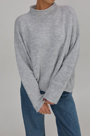 Ryleigh Grey Mock Neck Sweater