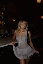 Amberlyn Lace Ruffled Romper