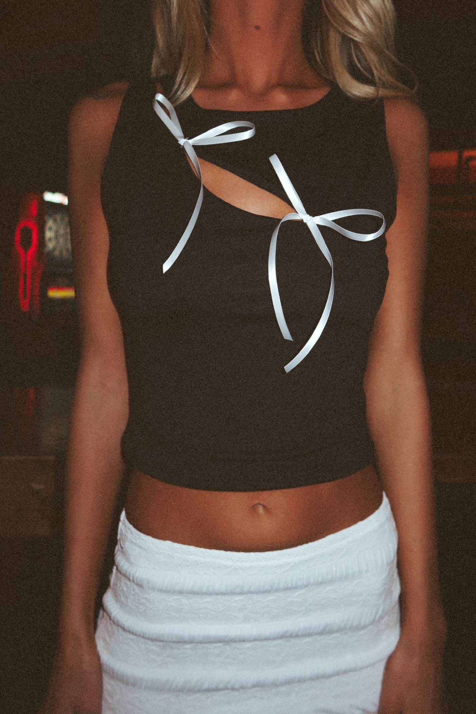 RESTOCKED :Bailey Bow Cut Out Top