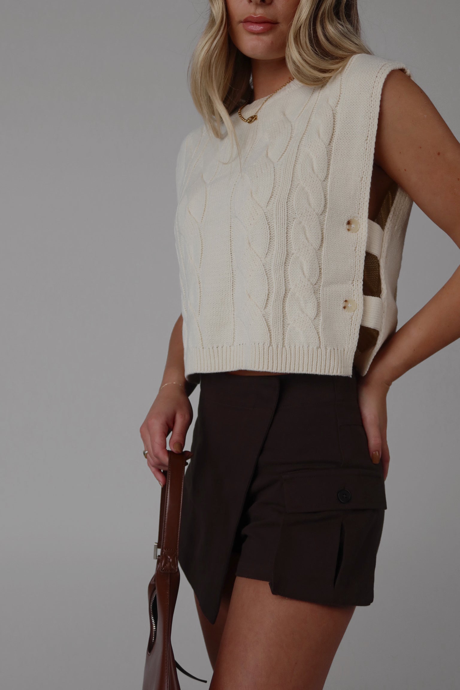 Savannah Sleeveless Knit Sweater