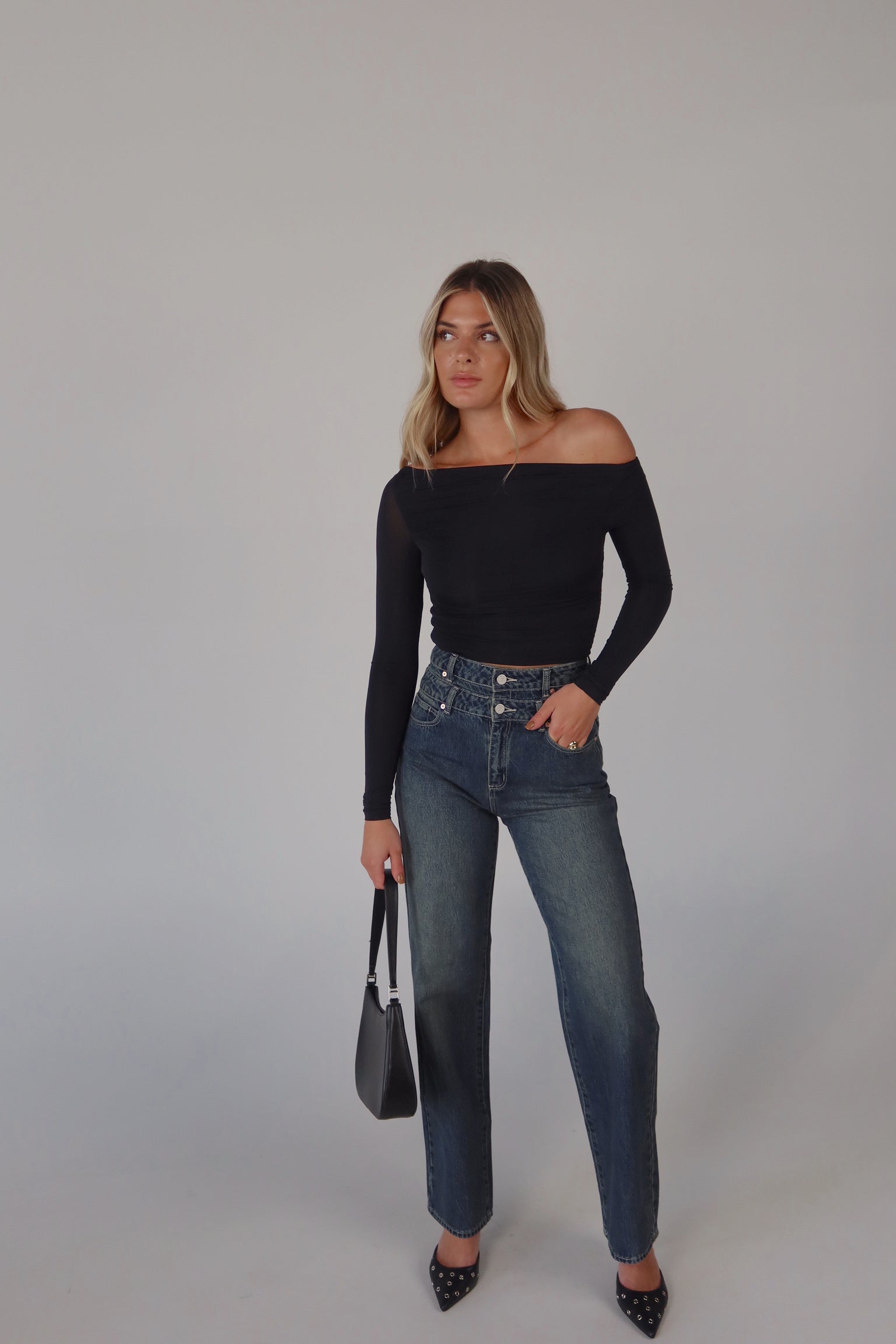 ABRAND Double Waisted Denim