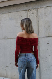 Brynn Mesh Off Shoulder Top