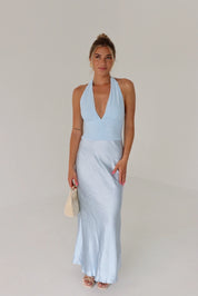 Veronika Ice Blue Maxi Dress