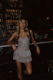 Amberlyn Lace Ruffled Romper