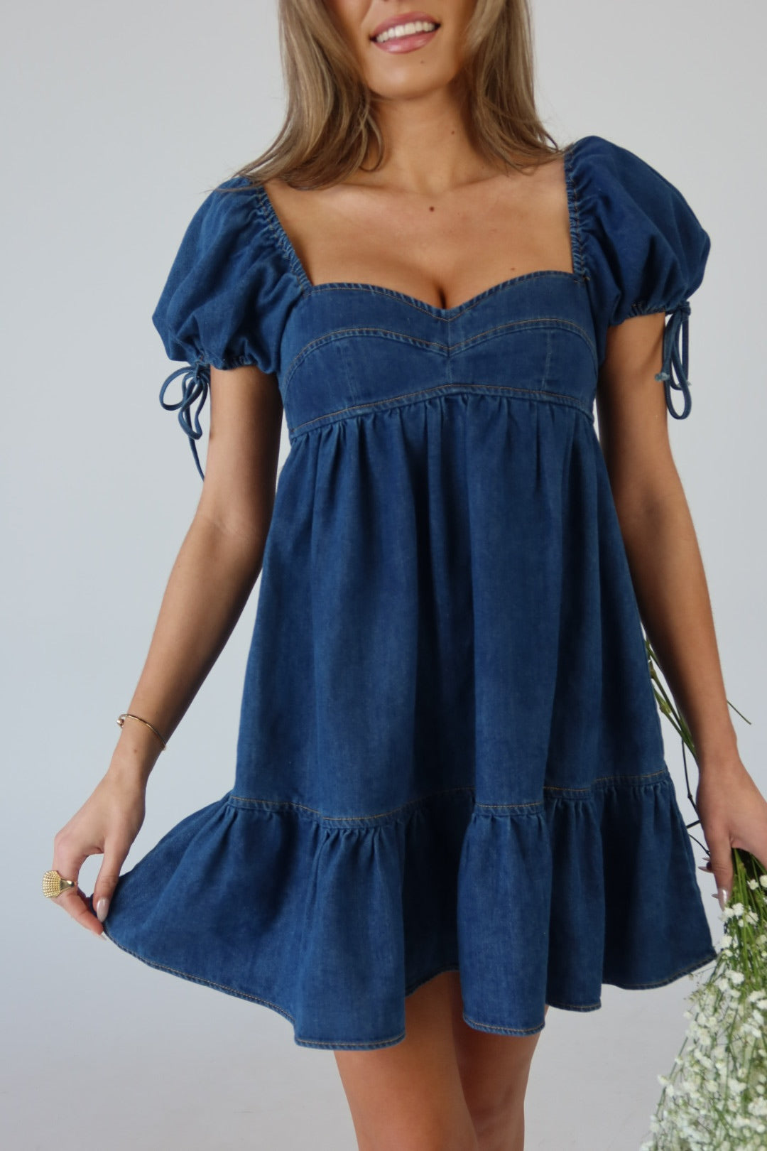 Denim Babydoll Dress