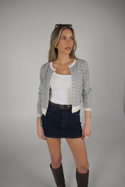 Jamison Denim Mini Skirt In Dark Wash